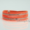 shining blingbling crystal rhinestone double layer wrap slake bracelets mix color design D