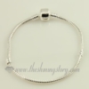 silver plated european bracelets fit for big hole charms beads silver