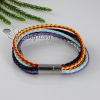 six layer magnetic buckle pu leather bracelets design A