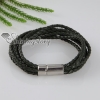 six layer magnetic buckle pu leather bracelets design K