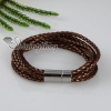 six layer magnetic buckle pu leather bracelets design L