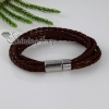 six layer magnetic buckle pu leather bracelets design B