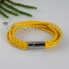 six layer magnetic buckle pu leather bracelets design D
