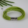 six layer magnetic buckle pu leather bracelets design G