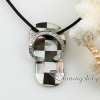 slipper patchwork sea water penguin oyster white oyster rainbow abalone shell necklaces pendants design E