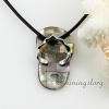 slipper patchwork sea water penguin oyster white oyster rainbow abalone shell necklaces pendants design C