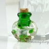small glass bottles for pendant necklaces empty vial necklace miniature glass jars design D