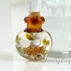 small glass bottles for pendant necklaces empty vial necklace miniature glass jars design G