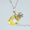 small perfume bottles lampwork glass oil diffusing necklace design D