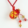 small wish bottle pendant necklace necklace vials for ashes wholesale distributor venetian lampwork glass jewelry with flower inside design A