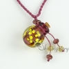 small wish bottle pendant necklace necklace vials for ashes wholesale distributor venetian lampwork glass jewelry with flower inside design C