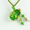 small wish bottle pendant necklace necklace vials for ashes wholesale distributor venetian lampwork glass jewelry with flower inside design D