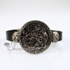 snake fleur de lis snap wrap bracelets genuine leather design A
