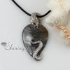 snake sea water black oyster shel mother of pearl pendants leather necklaces silver filled brass design A