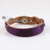 snap wrap bracelets genuine leather engravable leather bracelets design A