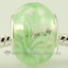 snowflake murano glass beads for fit charms bracelets green