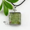 square amethyst quartz necklaces pendants design B