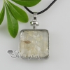 square amethyst quartz necklaces pendants design D