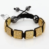 square beads rhinestone macrame bracelets design A