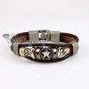 star charm bracelets snap wrap bracelets genuine leather design A