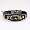 star charm bracelets snap wrap bracelets genuine leather design B