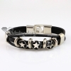 star charm bracelets snap wrap bracelets genuine leather design A
