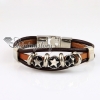 star charm bracelets snap wrap bracelets genuine leather design C