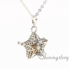 star diffuser necklaces wholesale diffuser jewelry essential oils diffuser necklace bottle charm necklace metal volcanic stone openwork design D