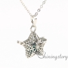 star diffuser necklaces wholesale diffuser jewelry essential oils diffuser necklace bottle charm necklace metal volcanic stone openwork design E
