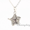 star diffuser necklaces wholesale diffuser jewelry essential oils diffuser necklace bottle charm necklace metal volcanic stone openwork design F