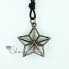 star genuine leather copper openwork necklaces with pendants design A