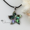 star sea water rainbow abalone shell mother of pearl pendants leather necklaces jewelry design A