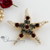starfish colorful rhinestone scarf brooch pin jewelry design D