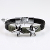 starfish snap wrap bracelets genuine leather design B