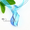 streamer swirled foil lampwork murano italian venetian handmade glass necklaces pendants design B
