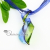 streamer swirled foil lampwork murano italian venetian handmade glass necklaces pendants design E
