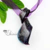 streamer swirled foil lampwork murano italian venetian handmade glass necklaces pendants design F