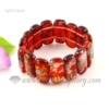 stretch foil lampwork murano glass beads bracelets jewelry light red