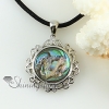 sun rainbow abalone sea shell mother of pearl pendant necklace design A