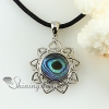 sun rainbow abalone sea shell mother of pearl pendant necklace design B