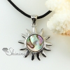 sun rainbow abalone sea shell mother of pearl pendant necklace design C