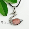 swan turquoise jasper jasper natural stone rose quartz rhinestone natural stone pendants for necklaces design A