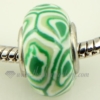swirled polymer clay big hole beads for fit charms bracelets assorted