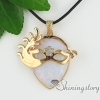 teardrop flower wave turquoise glass opal jade agate semi precious stone rhinestone openwork necklaces with pendants design D