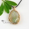 teardrop heart rose quartz agate natural semi precious stone necklaces pendants design F