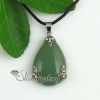 teardrop jade tiger's-eye natural semi precious stone pendant necklaces design B