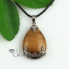 teardrop jade tiger's-eye natural semi precious stone pendant necklaces design A