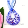 teardrop lampwork murano glass necklaces pendants jewelry blue