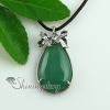 teardrop leaf jade amethyst turquoise rose quartz natural semi precious stone pendants for necklaces design F