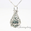 teardrop openwork metal volcanic stone essential oil diffuser necklace wholesale diffuser necklace aromatherapy inhaler aroma necklace design F